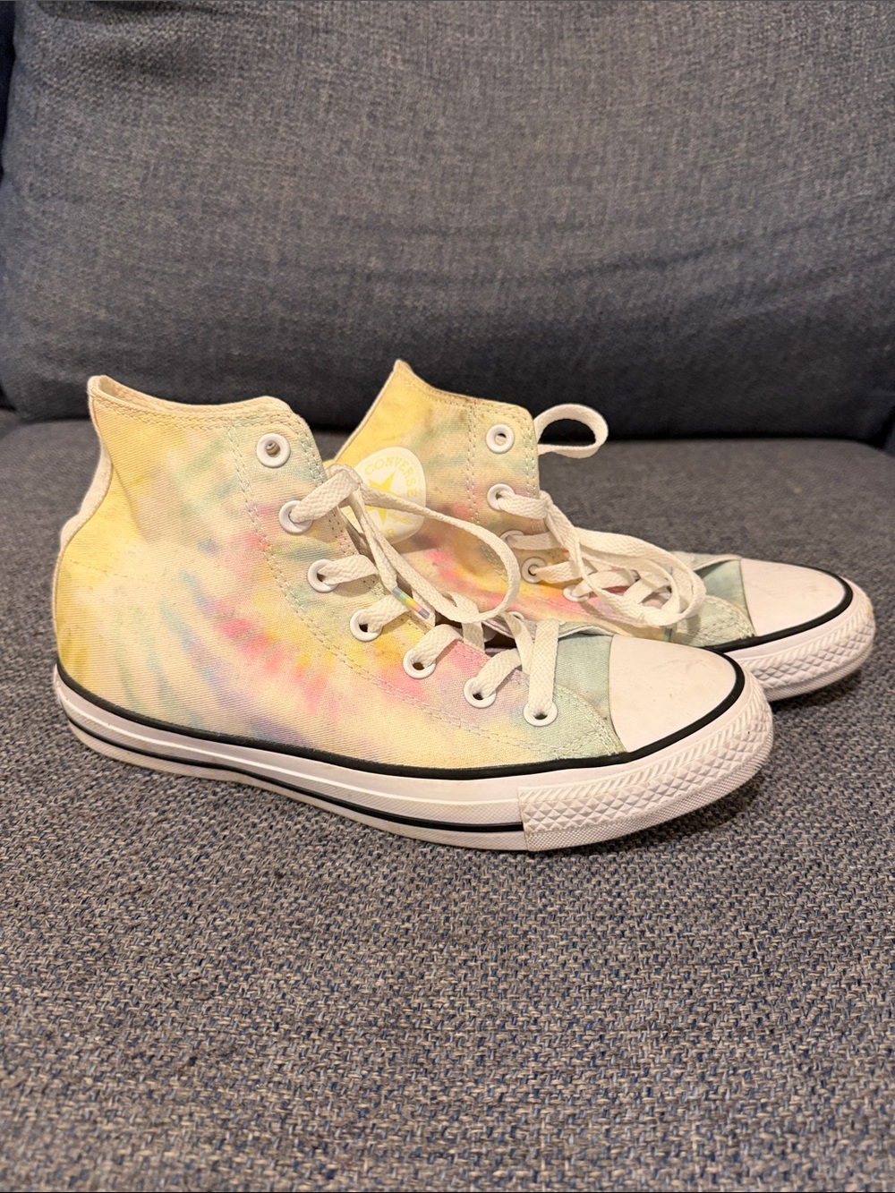 Converse pastel tie dyed All Star high tops W 8 M 6 🌈